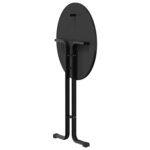 vidaXL Table à manger noir Ø80x110 cm bois d'ingénierie et acier