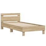 vidaXL Cadre de lit sans matelas avec tête de lit 100x200 cm