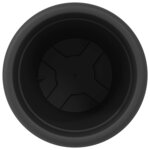 vidaXL Pot à fleurs rond 24 Pièces Noir Ø 26 x 21 5 cm Plastique