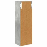 vidaXL Armoire murale de salle de bain Gris Béton 20 x 16 x 62 5 cm