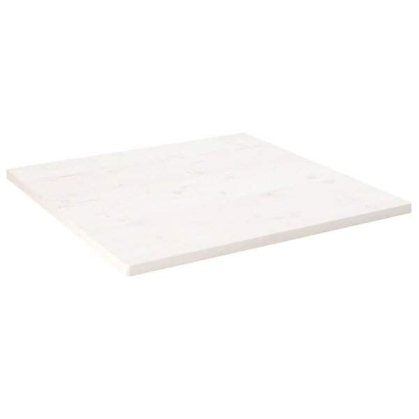 vidaXL Dessus de table blanc 90x90x2 5 cm bois de pin massif