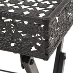 vidaXL Table à thé pliante Style vintage Métal 58 x 35 x 72 cm Noir