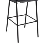 vidaXL Chaises de bar lot de 4 noir contreplaqué solide et acier