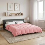 vidaXL Duvet complet toute l'année Rose 240 x 260 cm Microfibre