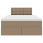 vidaXL Lit avec rangement et matelas Cappuccino 120 x 200 cm