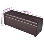 vidaXL Banc long de rangement bois marron
