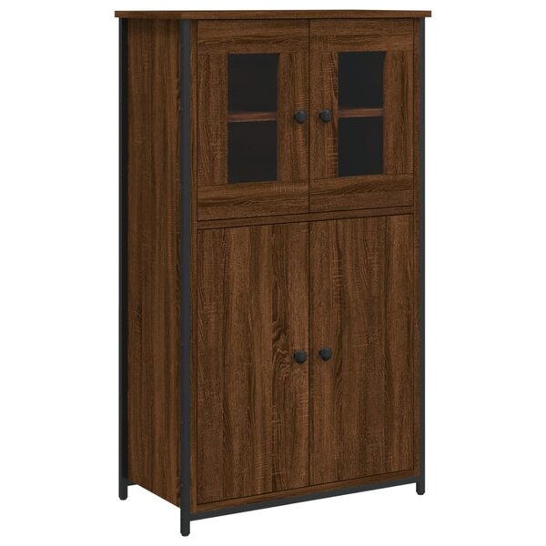 vidaXL Buffet haut chêne marron 62x32x106 5 cm bois d'ingénierie