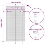 vidaXL Store plissé rouge bordeaux 110x200 cm largeur du tissu 109 4cm