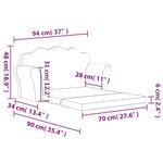 vidaXL Canapé-lit pour enfants 2 places anthracite peluche douce