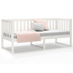 vidaXL Lit de jour sans matelas blanc 80x200 cm bois de pin massif