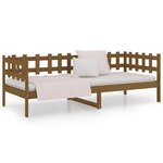 vidaXL Lit de jour sans matelas marron miel 80x200 cm bois pin massif