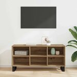 vidaXL Meuble TV Chêne artisanal 103 5 x 30 x 50 cm Bois d'ingénierie