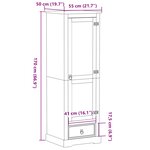 vidaXL Garde-robe Corona 55x50x170 cm bois de pin massif