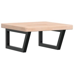 vidaXL Étagère de vasque murale acier et bois de chêne massif