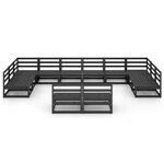 vidaXL Salon de jardin 12 Pièces bois de pin massif