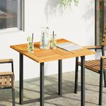 vidaXL Dessus de table 80x80x2 2 cm carré bois massif d'acacia