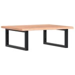 vidaXL Étagère de vasque murale acier et bois de chêne massif