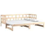 vidaXL Lit coulissant sans matelas bois de pin massif 2x(90x200) cm