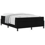 vidaXL Lit à ressorts avec matelas Noir 140 x 190 cm tissu