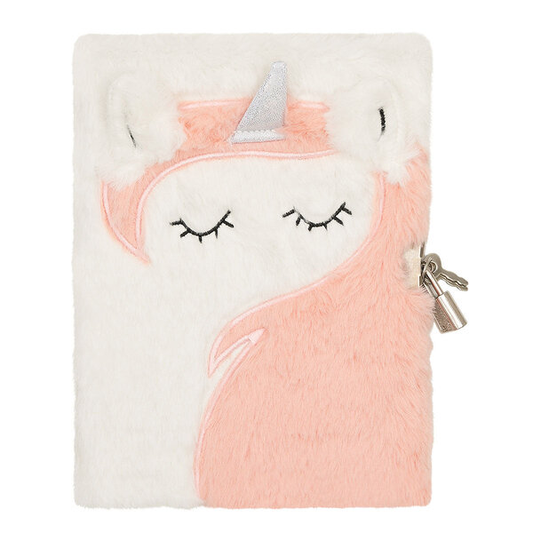 Journal Intime Peluche Licorne Corail - Draeger paris
