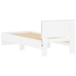 vidaXL Cadre de lit avec tête de lit et lumières LED blanc 90x190 cm