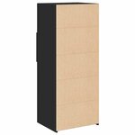 vidaXL Buffet haut noir 50x42 5x124 cm bois d'ingénierie