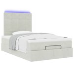 vidaXL Cadre de lit ottoman et matelas gris clair 120x200 cm velours