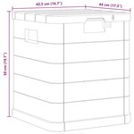 vidaXL Boîte de rangement de jardin 90 L Gris clair