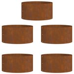 vidaXL Pot en acier corten Acier corten Grand Durable Rond