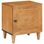vidaXL Table de chevet Marron clair 40 x 33 x 46 cm