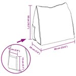 vidaXL Coussin de Dos Jaune clair 60 x 20 x 50 cm tissu