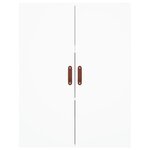 vidaXL Buffet haut Blanc 69 5x34x180 cm Bois d'ingénierie