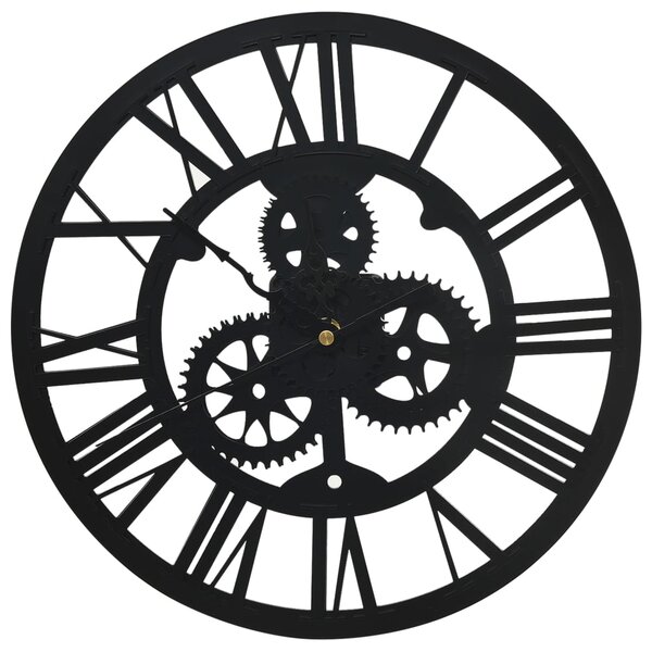 vidaXL Horloge murale Noir 30 cm Acrylique