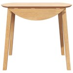 vidaXL Table à manger naturel bois massif et caoutchouc