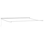vidaXL Cadre de store rétractable manuel Blanc 4 x 2 m Aluminium