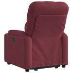 vidaXL Fauteuil inclinable électrique rouge bordeaux tissu