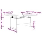 vidaXL Table basse noir 80x50x42 5 cm bois d'ingénierie