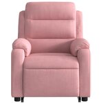 vidaXL Fauteuil inclinable Rose Velours