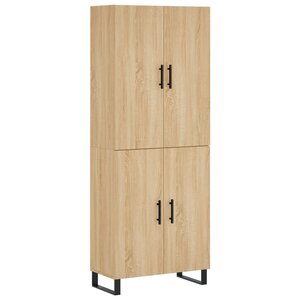 vidaXL Buffet haut Chêne sonoma 69 5x34x180 cm Bois d'ingénierie