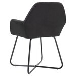 vidaXL Chaises à manger lot de 2 noir tissu