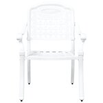 Chaises de jardin vidaXL 2 Pièces en aluminium blanc moulé