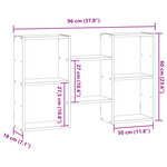 vidaXL Étagère murale sonoma gris 96x18x60 cm bois ingénierie