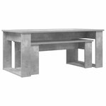vidaXL Ensemble de tables basses 2 Pièces Gris béton Bois d'ingénierie