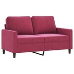 vidaXL Ensemble de canapés 4 Pièces rouge bordeaux velours