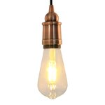 vidaXL Douilles de lampe 2 Pièces bronze rouge E27