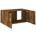 vidaXL Armoire murale Chêne fumé 80x39x40 cm Bois d'ingénierie