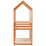 vidaXL Lit superposé avec toit cire marron 90x190cm bois massif de pin