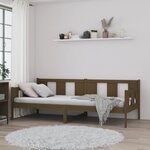 vidaXL Lit de jour sans matelas marron miel bois pin massif 90x190 cm