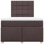 vidaXL Sommier à lattes de lit avec matelas Marron foncé 120x200 cm