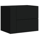 vidaXL Tables de chevet murales 2 Pièces noir 45x30x35 cm